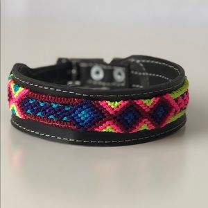 DOG COLLAR HAND WOVEN 100% LEATHER STRAP
